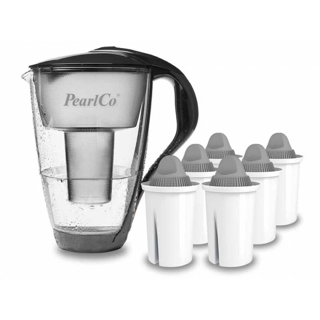 Glas-Wasserfilter Weiß Inkl. 6 Protect+ Filterkartuschen 2 Glas-Wasserfilter Weiß Inkl. 6 Protect+ Filterkartuschen – Bild 2