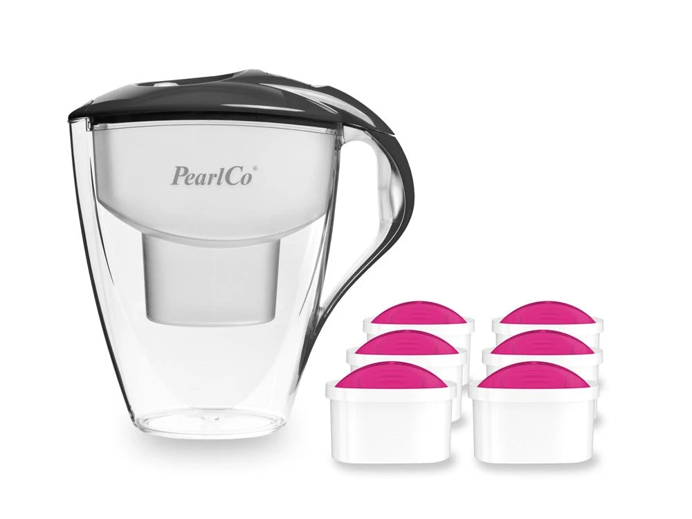 Wasserfilter Astra Anthrazit Inkl. 6 AquaMag Filterkartuschen 1 Wasserfilter Astra Anthrazit Inkl. 6 AquaMag Filterkartuschen