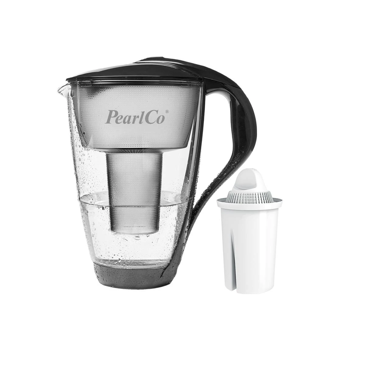 Glas-Wasserfilter Schwarz Inkl. 6 Universal Filterkartuschen 7 Glas-Wasserfilter Schwarz Inkl. 6 Universal Filterkartuschen – Bild 7