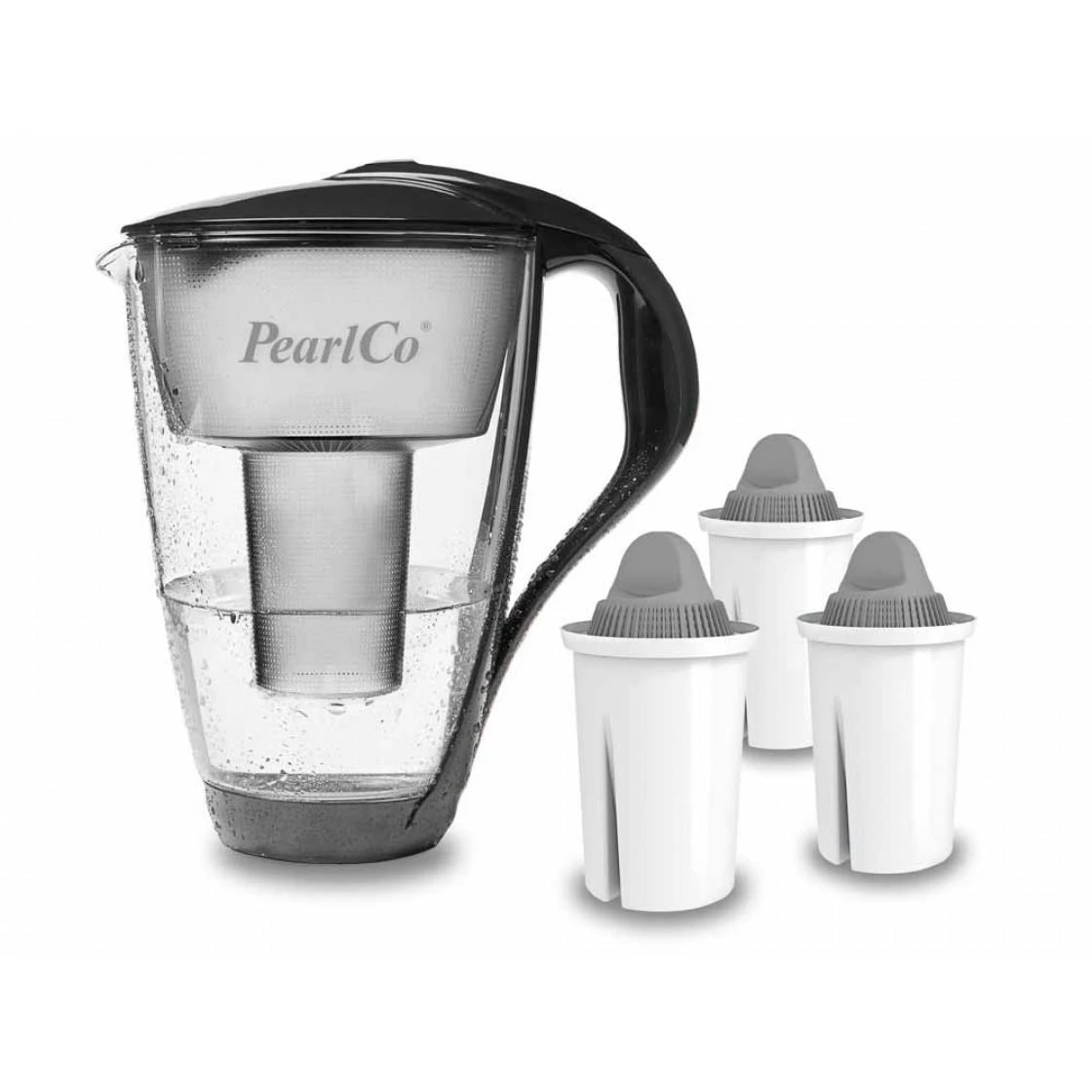 Glas-Wasserfilter Anthrazit Inkl. 3 Protect+ Filterkartuschen 1 Glas-Wasserfilter Anthrazit Inkl. 3 Protect+ Filterkartuschen